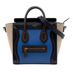 Nano Tricolor Leather Luggage Tote