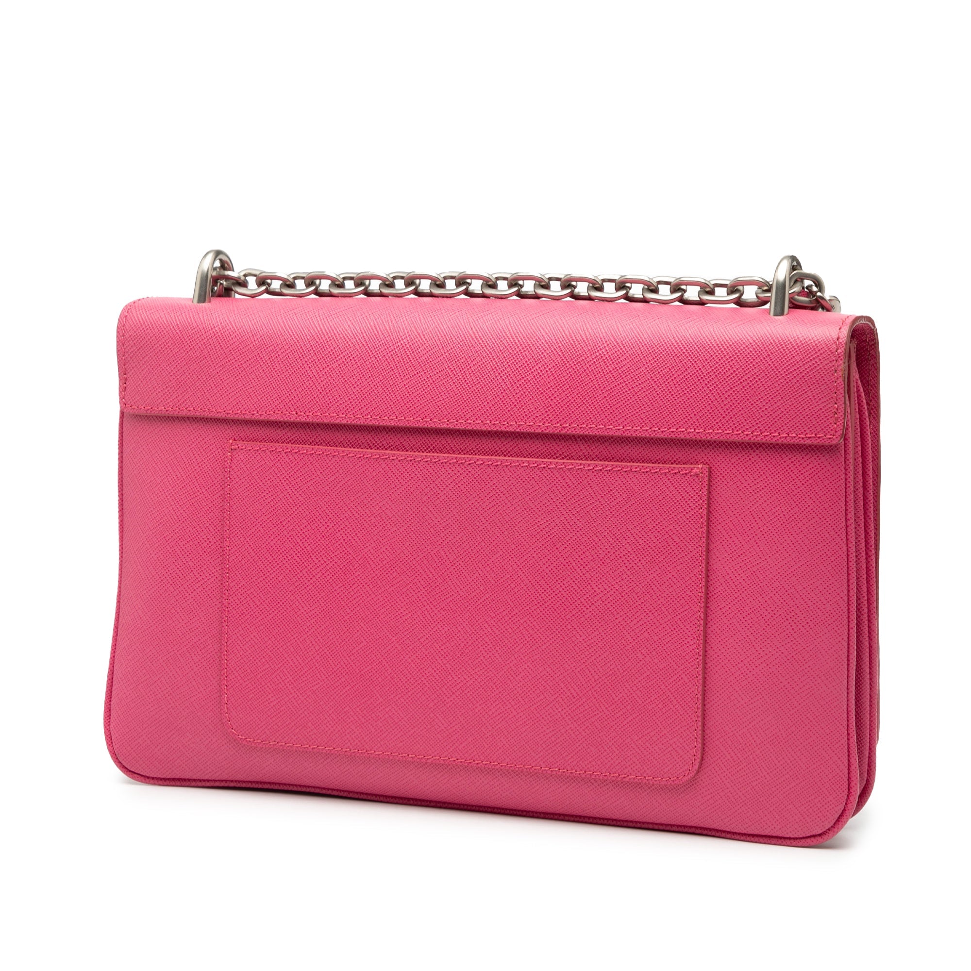 Saffiano Lux Lock Chain Flap