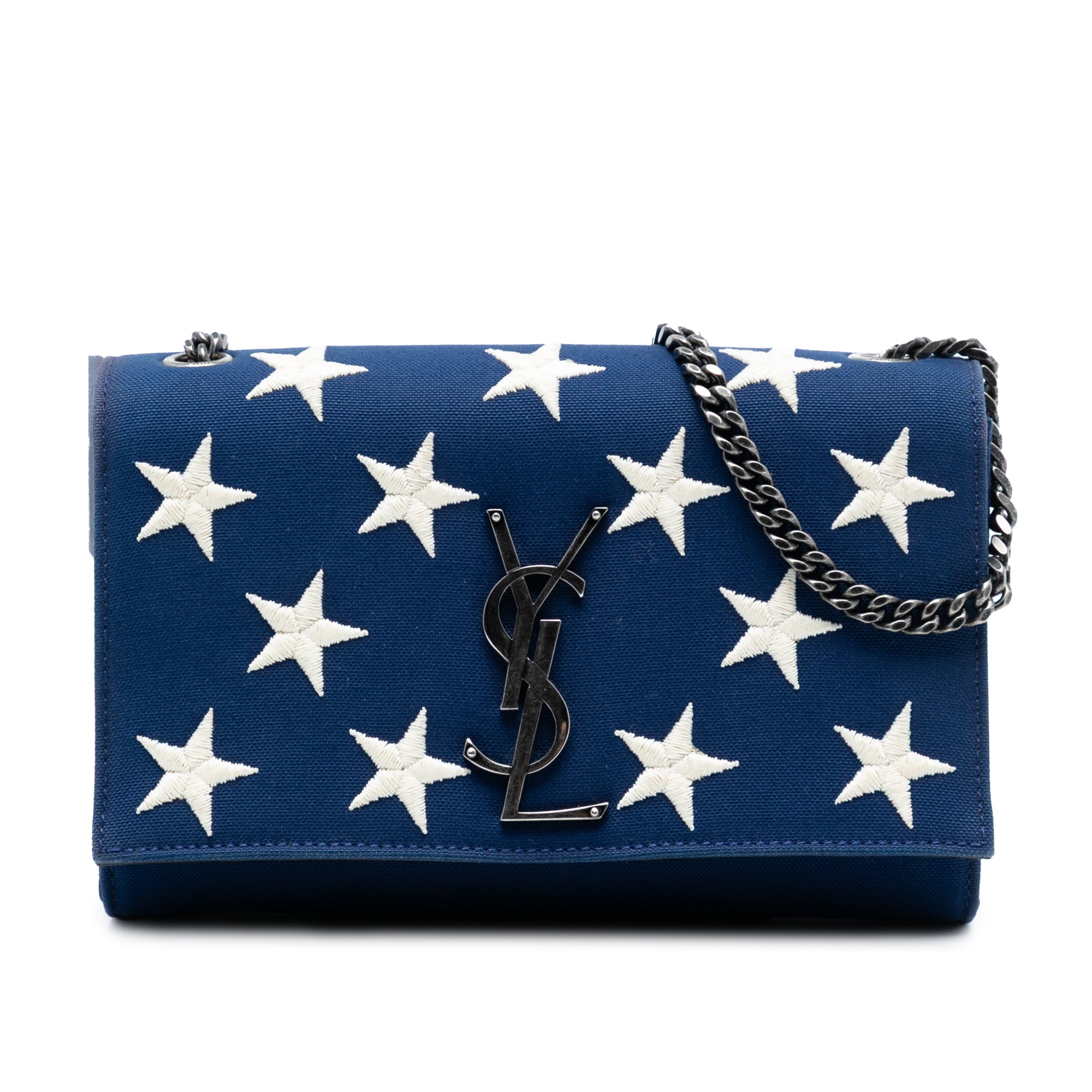 Small Star Embroidered Canvas Monogram Kate Crossbody