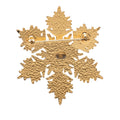 CC Gold Plated Crystal Snowflake Pin Brooch