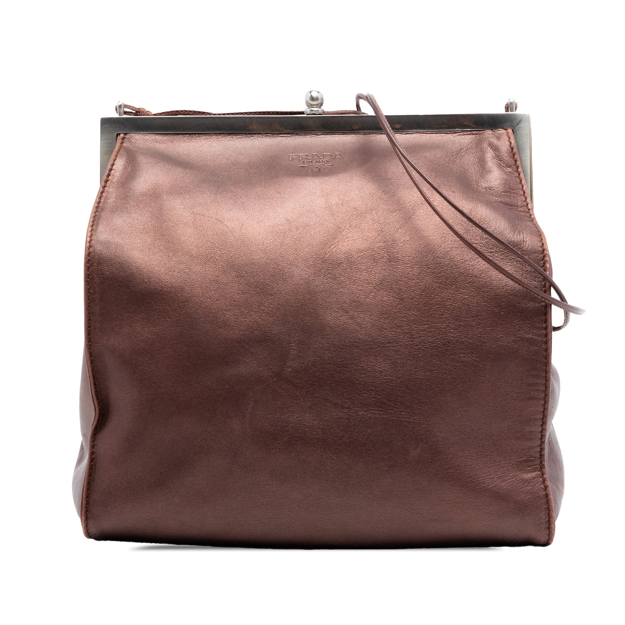 Metallic Nappa Frame Crossbody