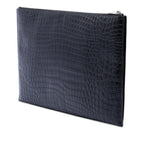Croc Embossed Leather Document Holder