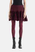Maison AlaïA Ruffle Mini Skirt Skirt — Red