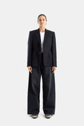 Balenciaga Wide-Leg Japanese Denim Jeans — Black
