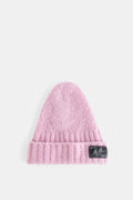 Bb Wallace A0011 Wool and Cashmere Beanie — Pink