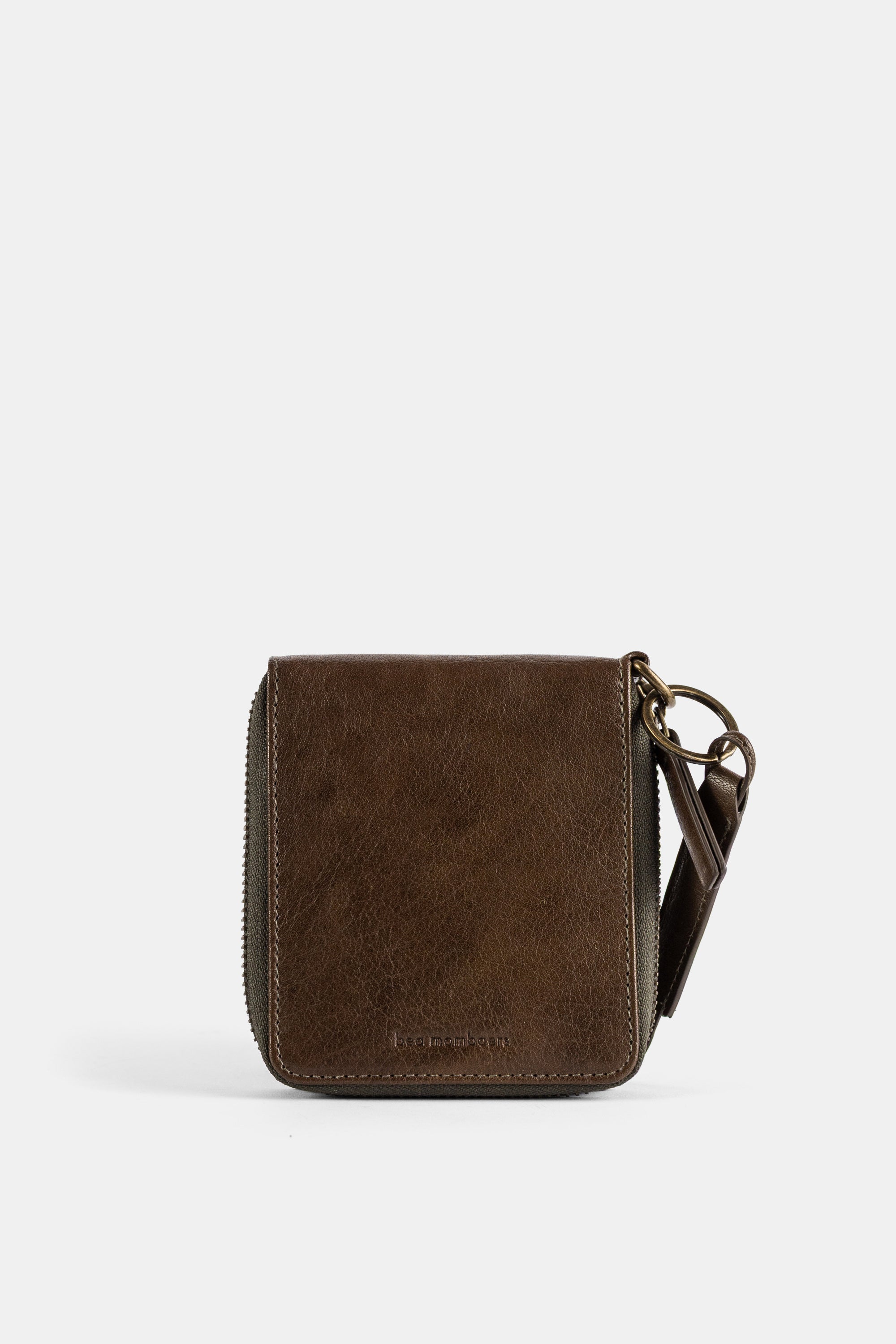 Bea Mombaers Aged Buffalo Leather Wallet — Brown