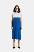 Bielo Double-Face Pile Reversible Dress — Blue