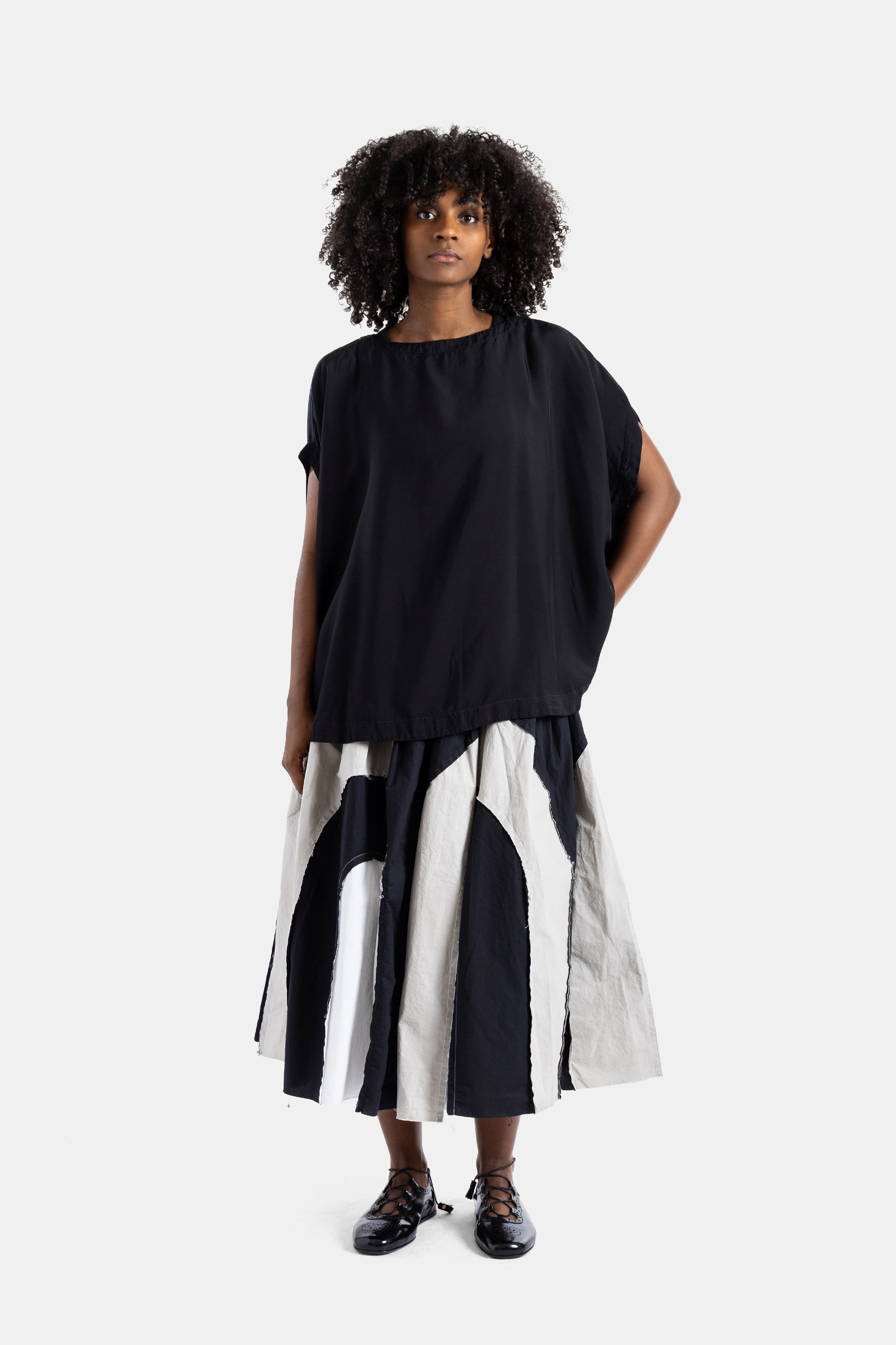 Casey Casey Francesca Tulipy Shirt — Black