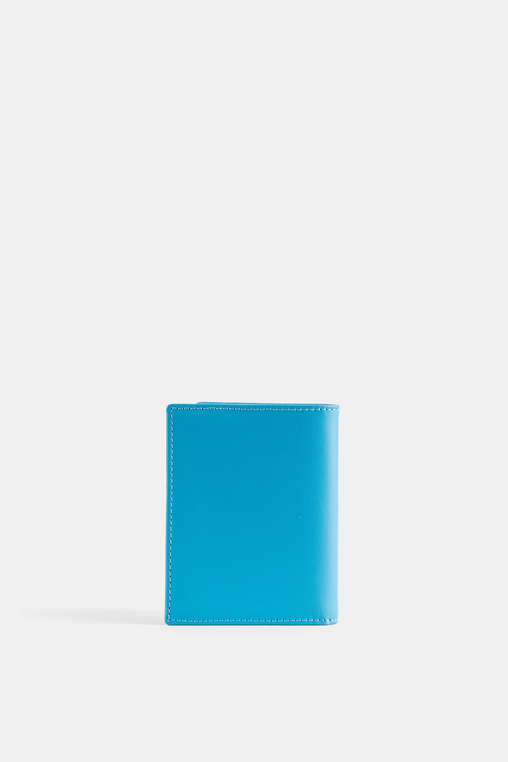 Comme Des GarçOns Wallet Smooth Cowhide Leather Wallet — Blue