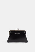 Comme Des GarçOns Wallet Kiss-Lock Leather Coin Purse — Black