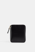 Comme Des GarçOns Wallet Cowhide Leather Medium Zip Wallet — Black