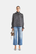 Chloé Stone-Washed Wide-Leg Jeans — Blue