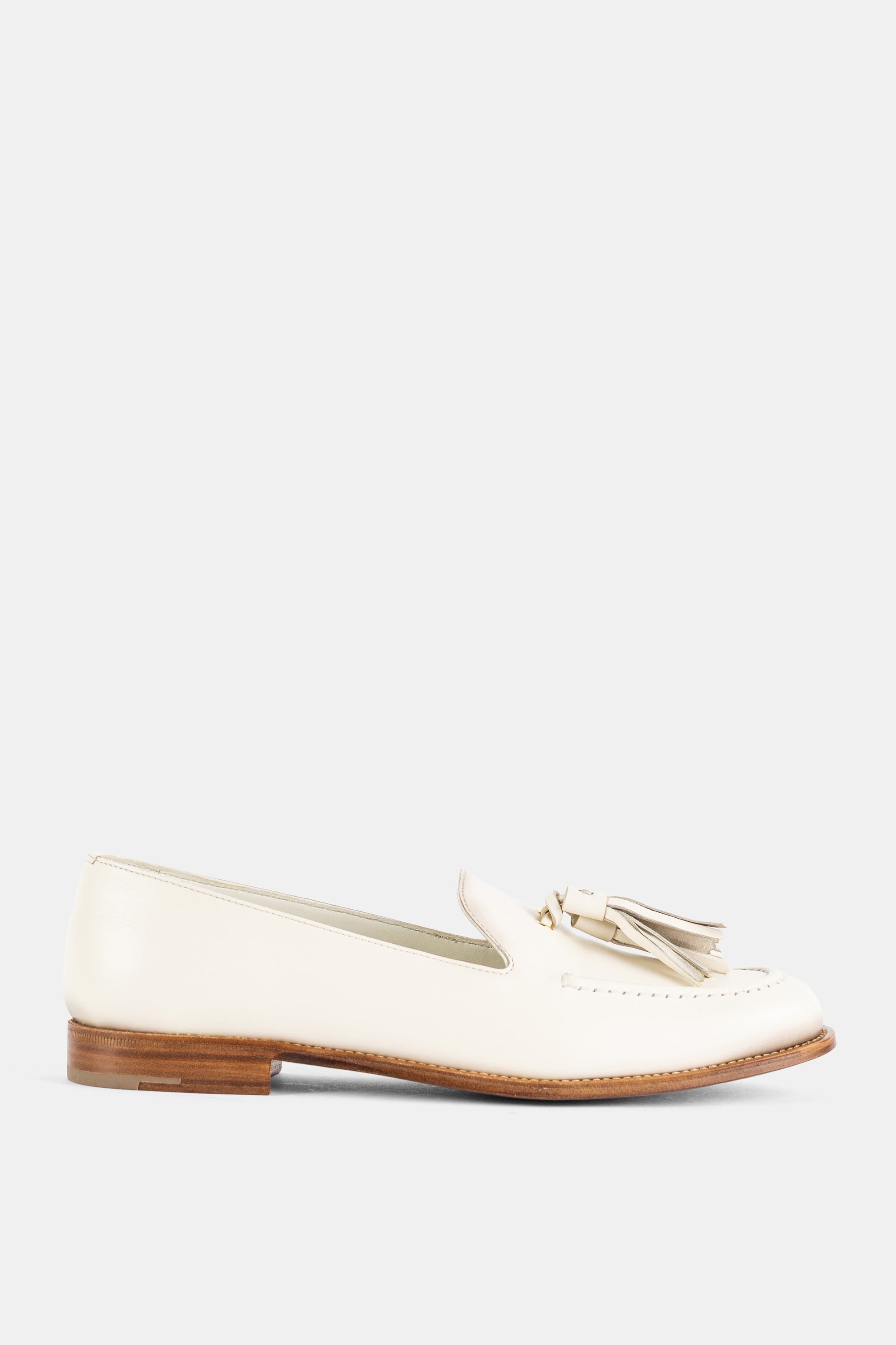 Church'S Airbrushed Calfskin Tassel Loafer — Beige