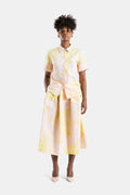 Erdem Chartreuse Floral Print Shirt — Pink