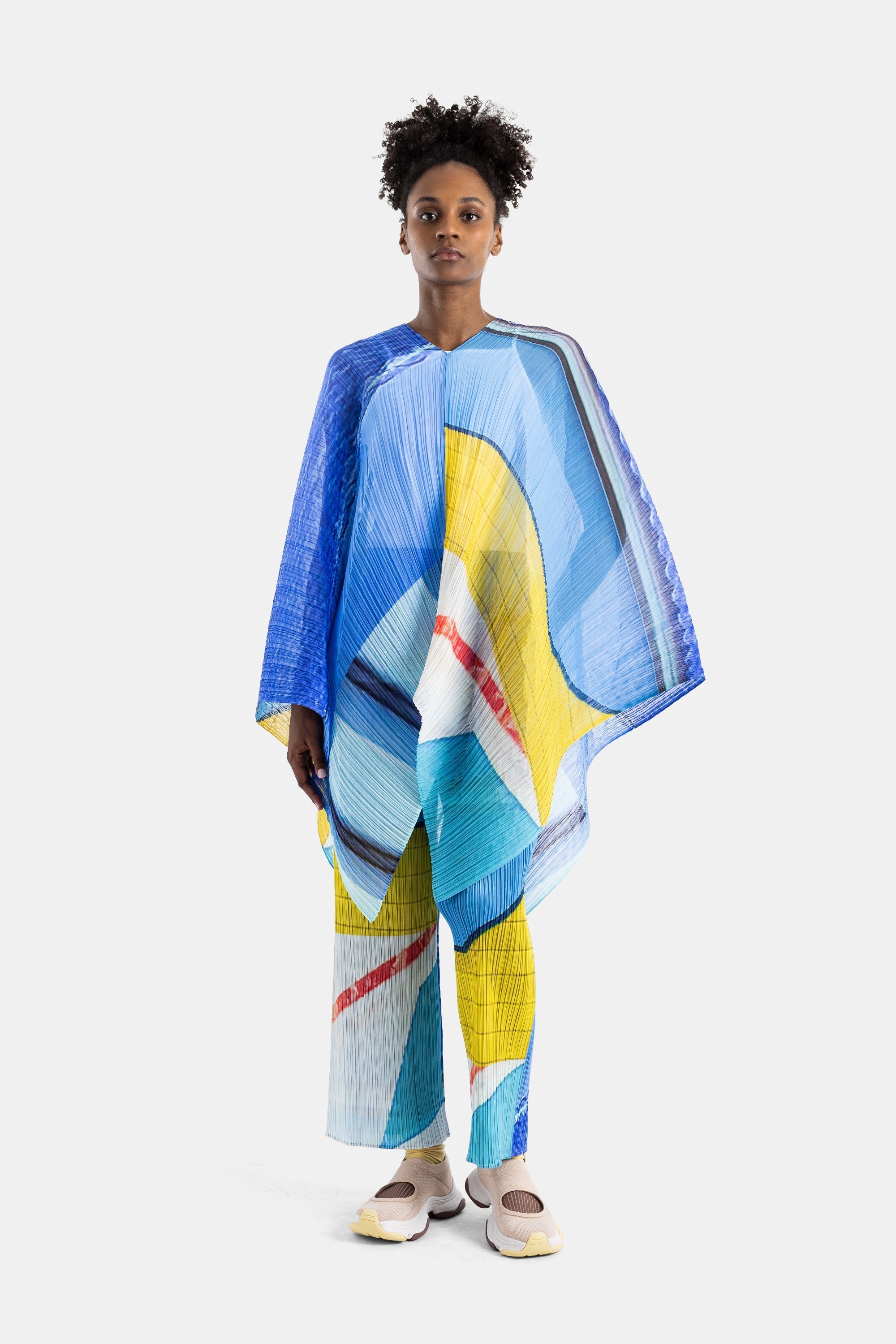 Pleats Please Issey Miyake City Collage Trousers — Multicolor