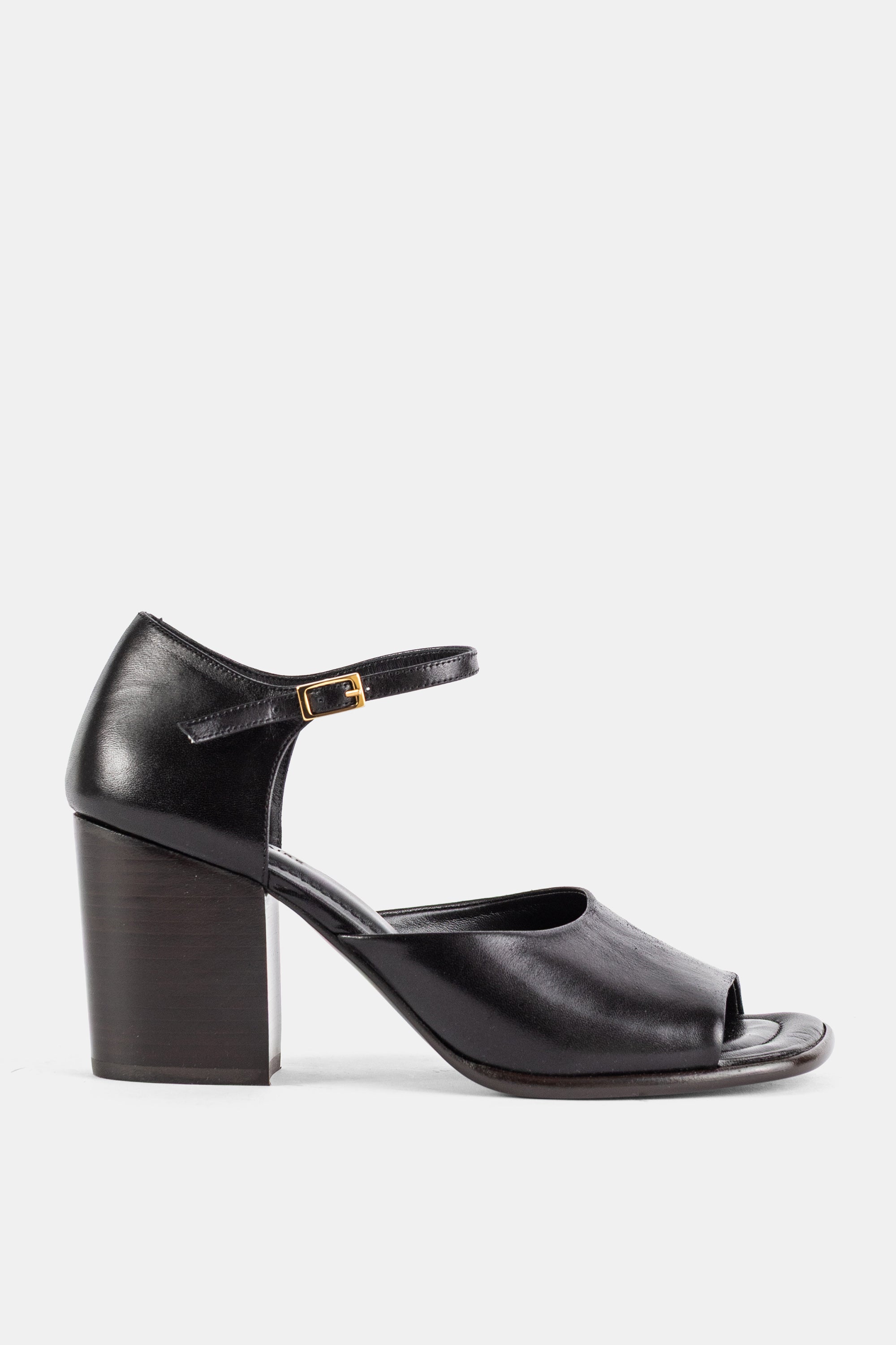 Lemaire Block Heel Sandal — Black