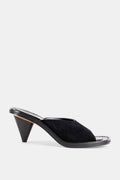 Phoebe Philo Suede Strap Mule Mule — Black