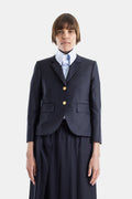 Thom Browne High Armhole Wool Twill Blazer — Navy