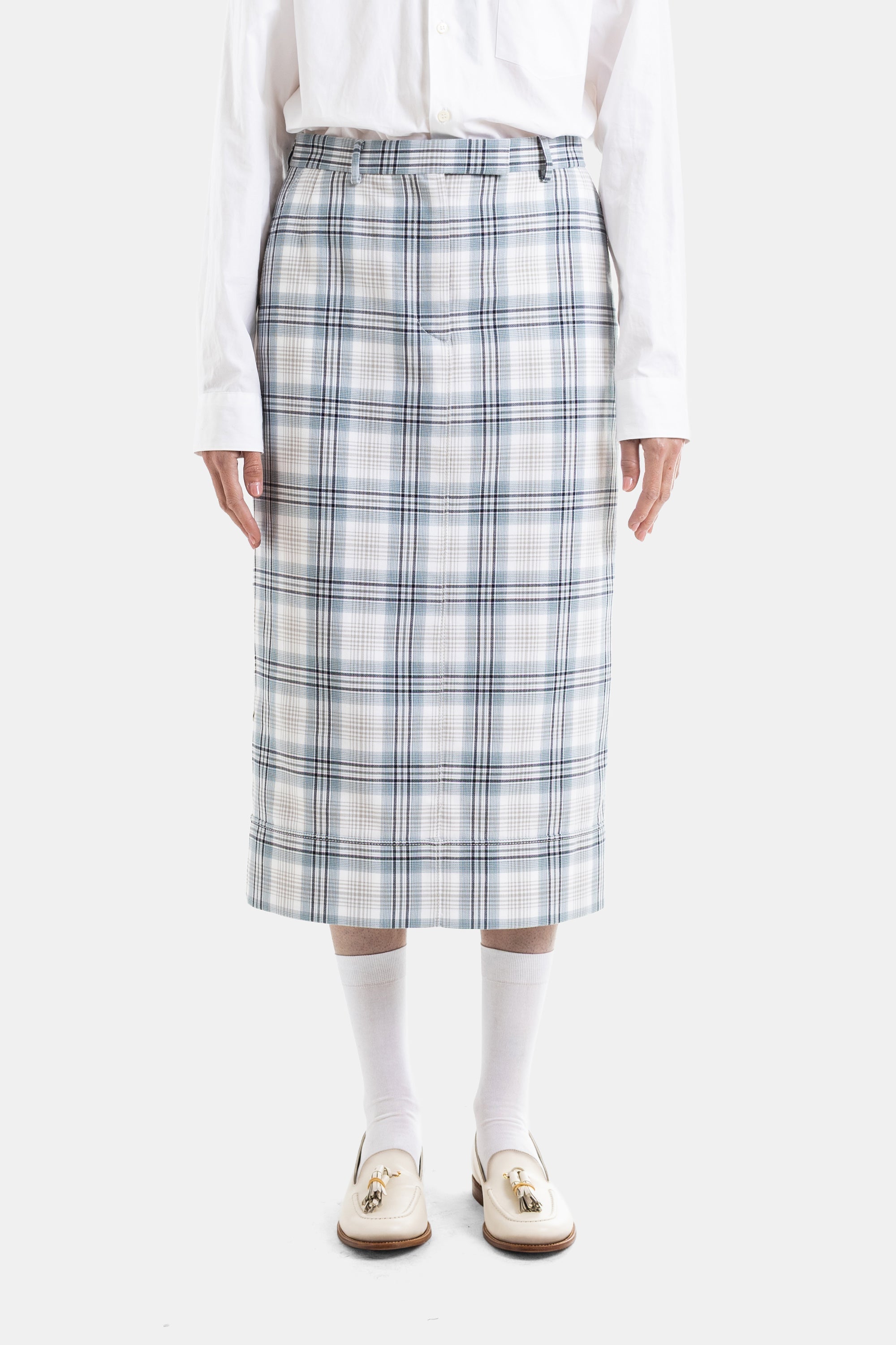 Thom Browne Straight Sack Skirt — Blue