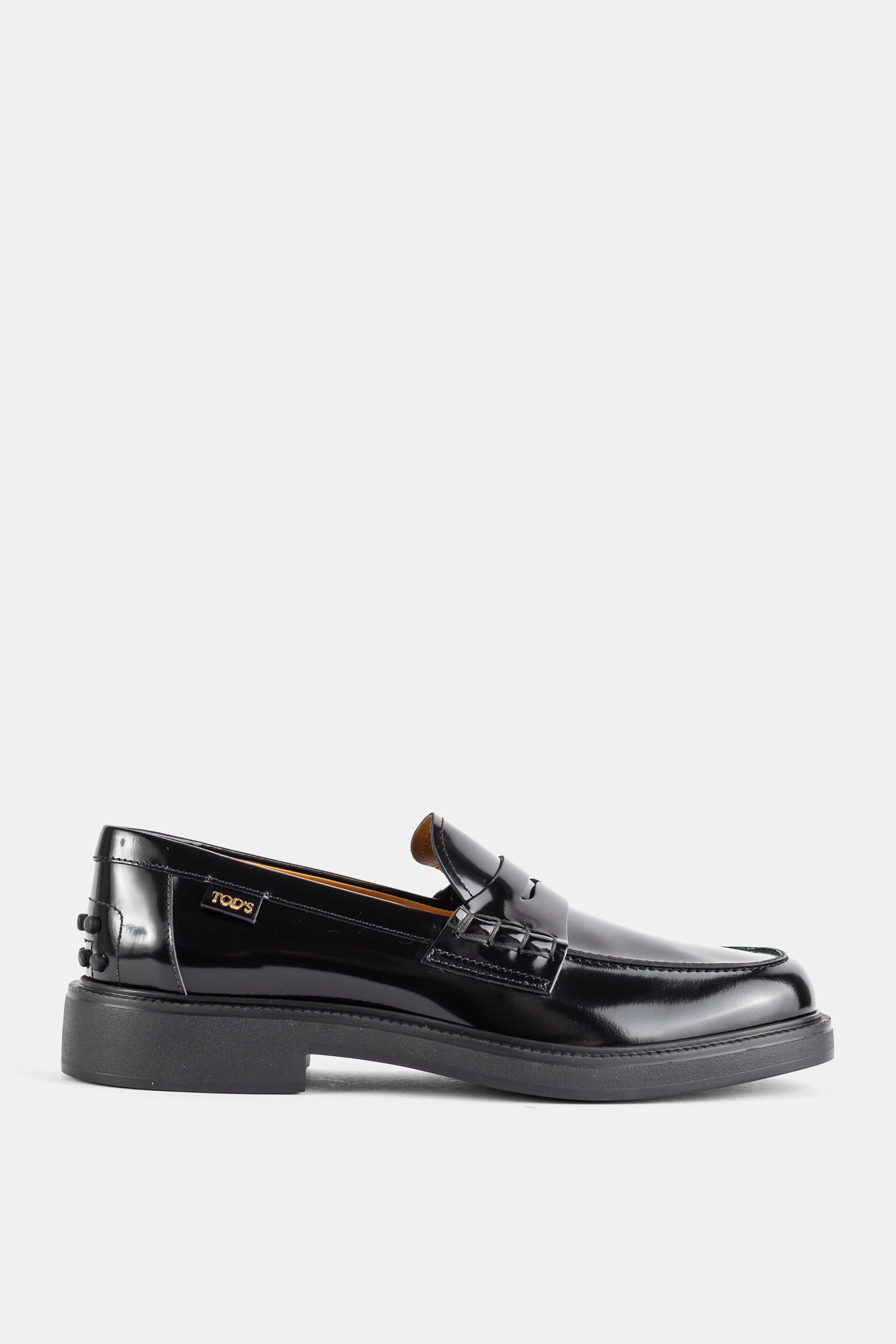 Tod's Polished Leather Penny Loafer — Black