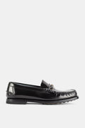 Tod's Polished Leather Loafer — Black