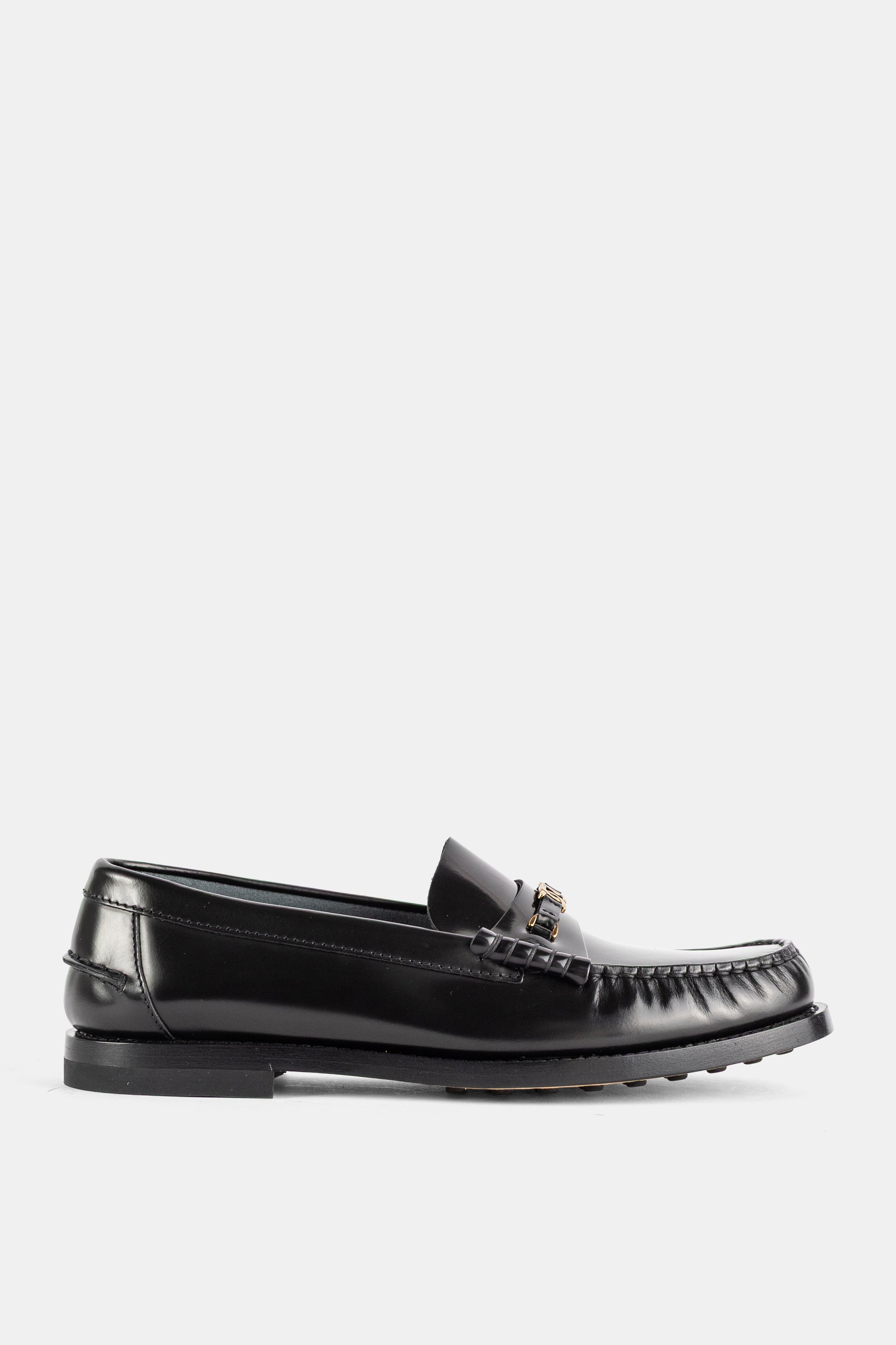 Tod's Polished Leather Loafer — Black