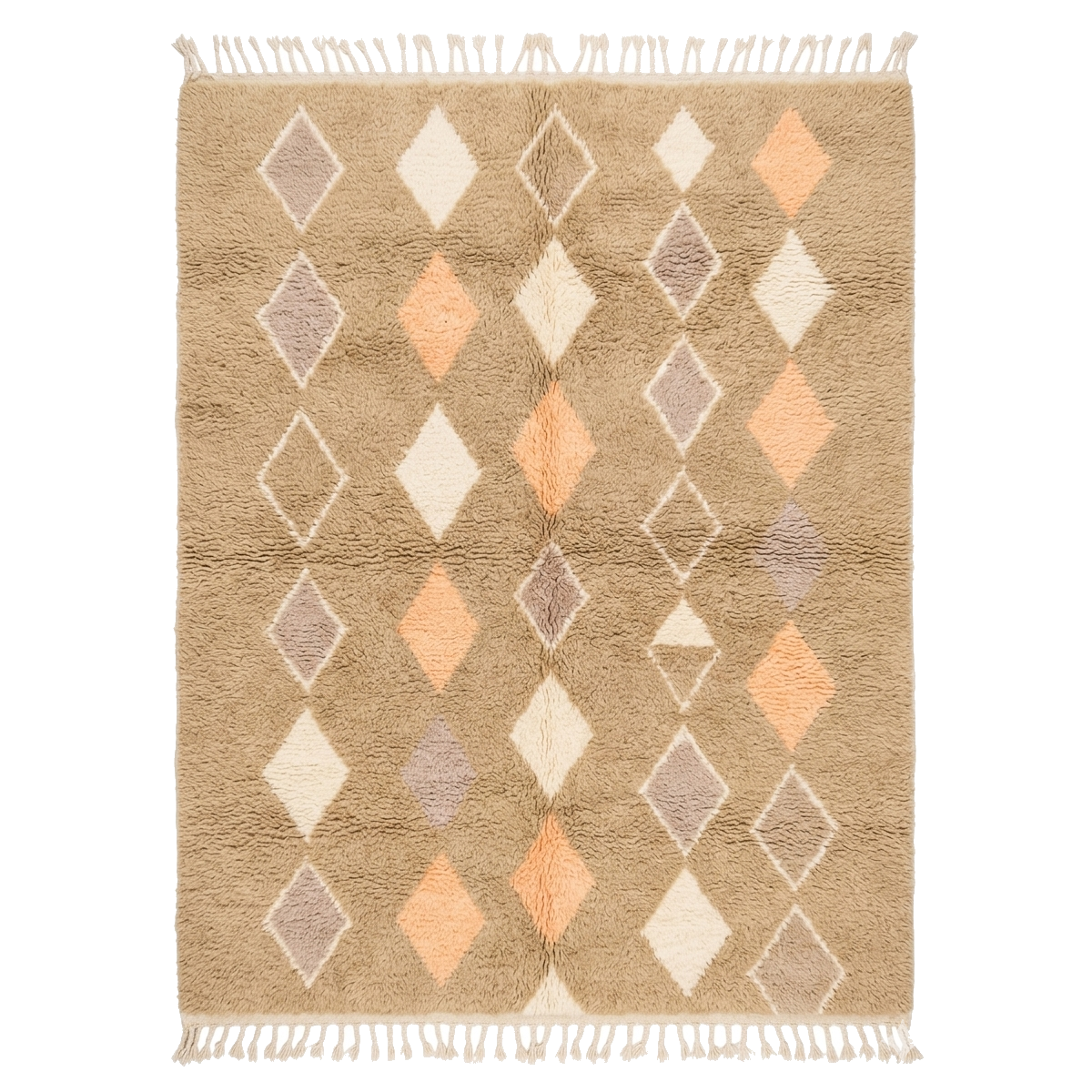 Warm Earth Diamond Moroccan Shag Rug