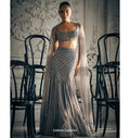 Grey Fishcut Lehenga Set By KYNAH, Luxury Indian Fashion & Bridal Wear