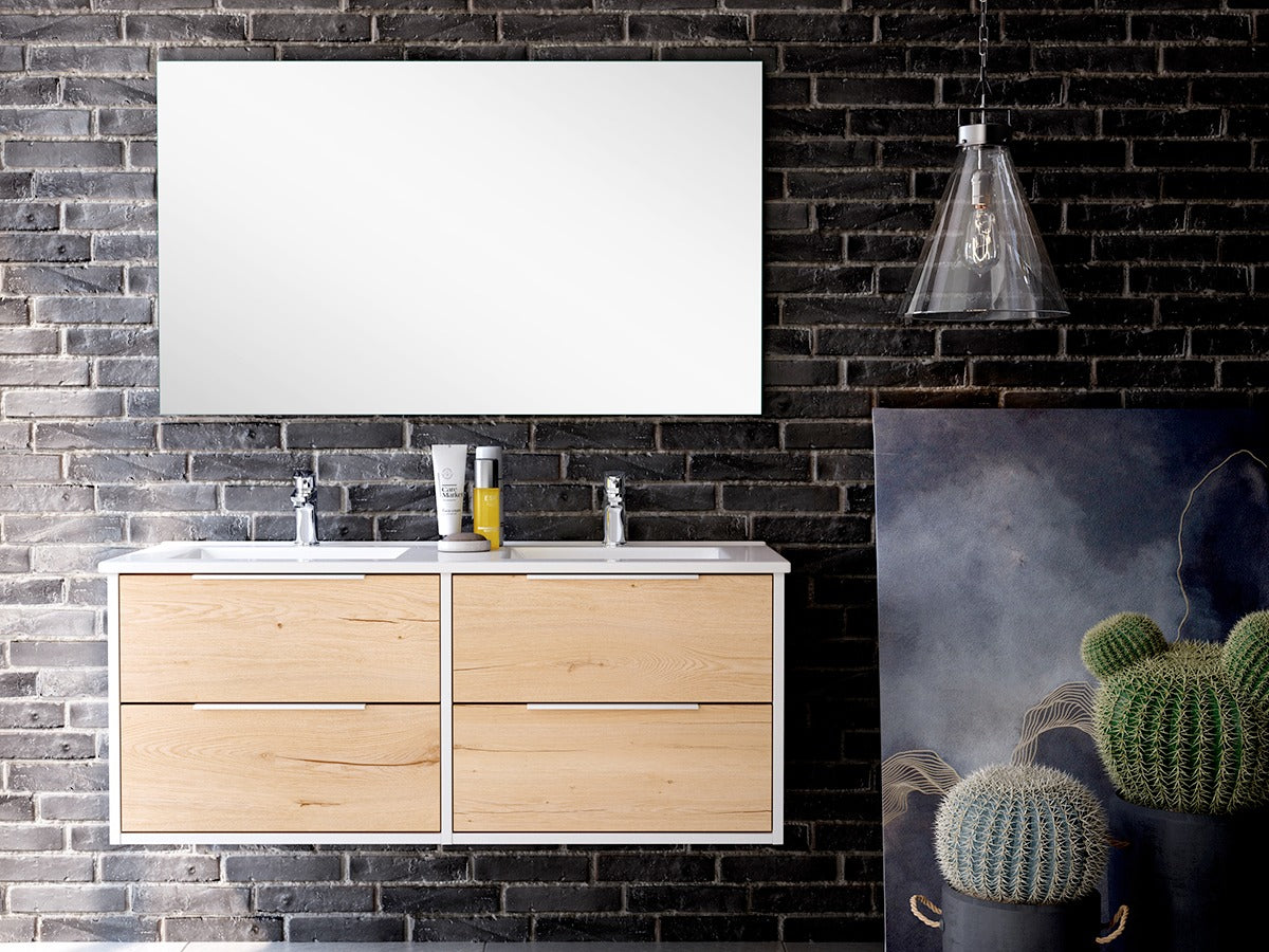 BATHME TWO Conjunto Mueble de Baño Completo 120 cm Blanco