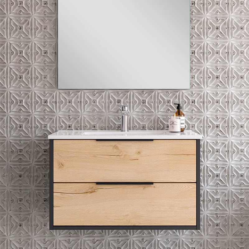 BATHME TWO Mueble de Baño con Lavabo 80 cm Negro