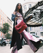 PANTALON FORMAL CUERO | ROSA