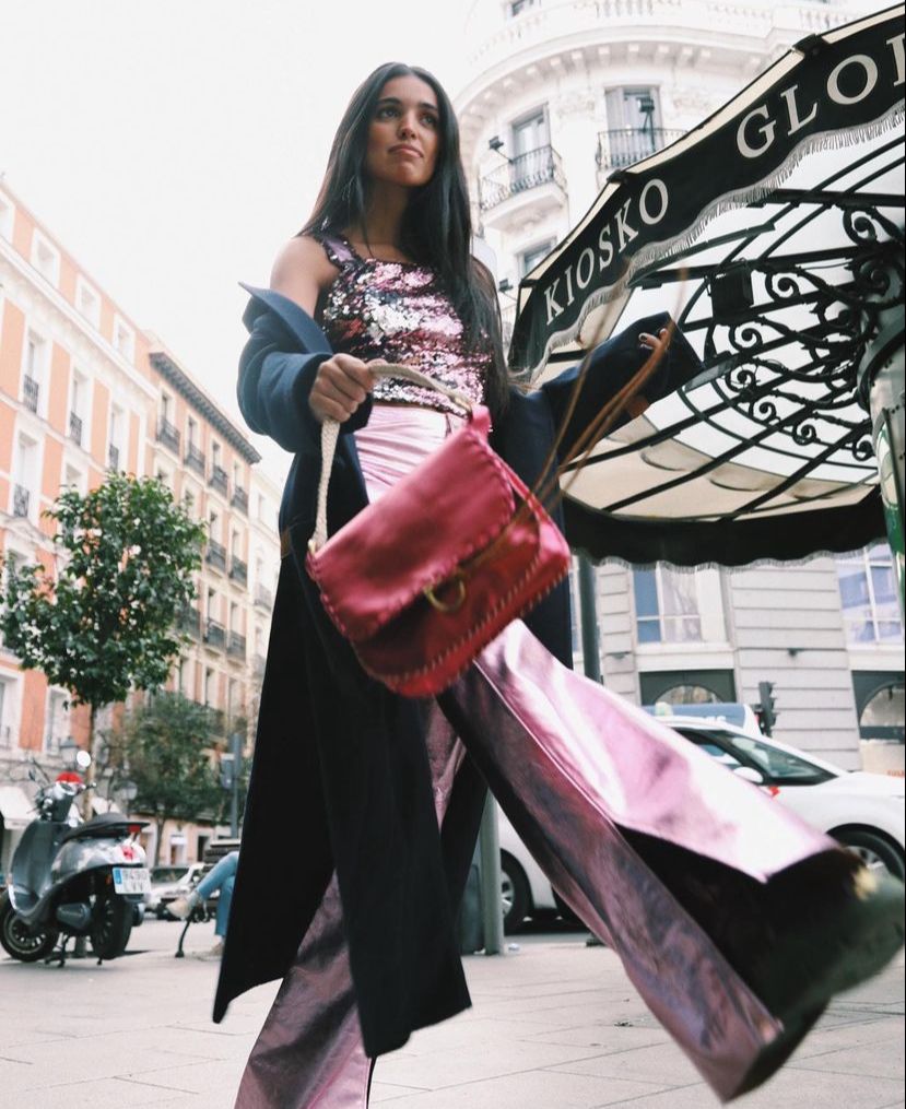 PANTALON FORMAL CUERO | ROSA