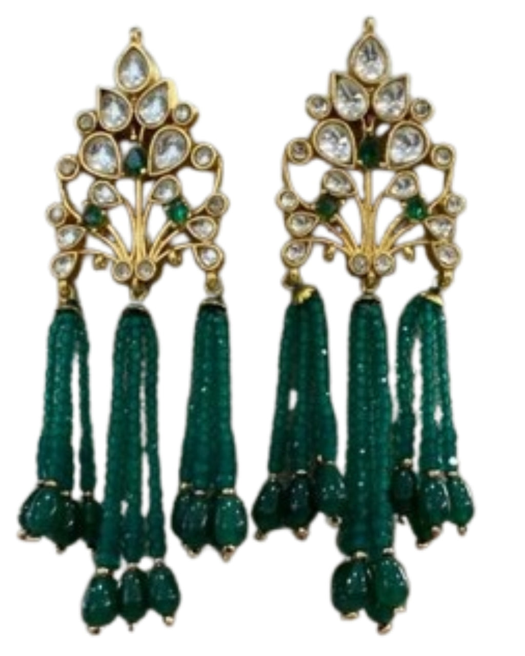Nirvana Kundan Earrings By KYNAH, Luxury Indian Fashion & Bridal Wear
