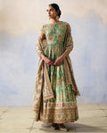 Royal Green Patola Anarkali By KYNAH, Luxury Indian Fashion & Bridal Wear
