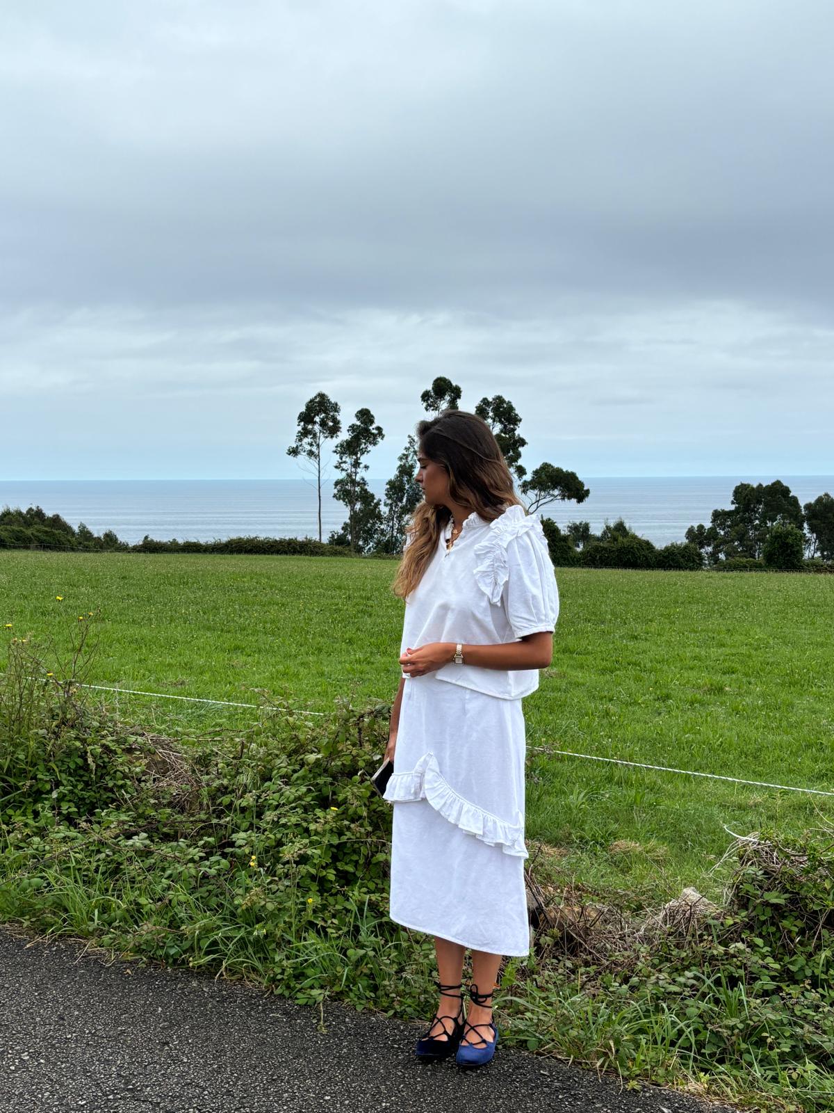 FALDA DE LINO BLANCA LIBERA