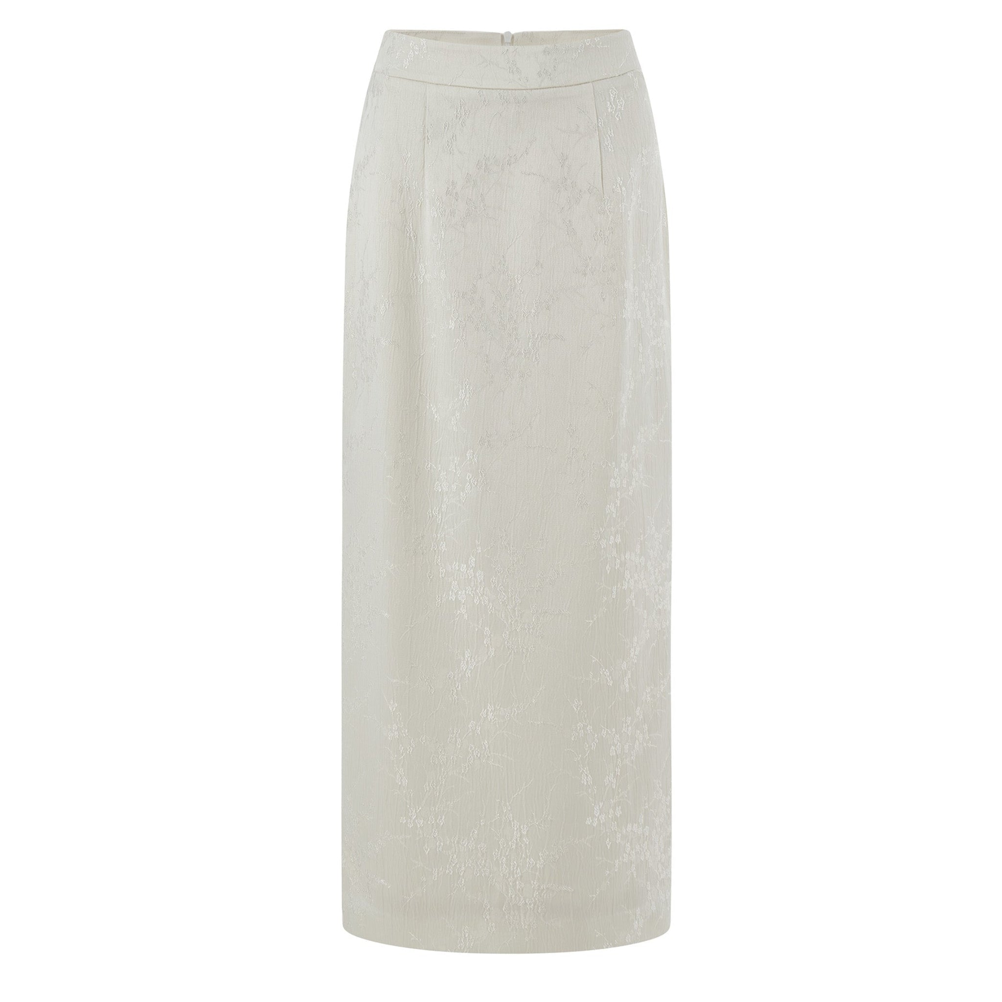 White Midi Pencil Skirt