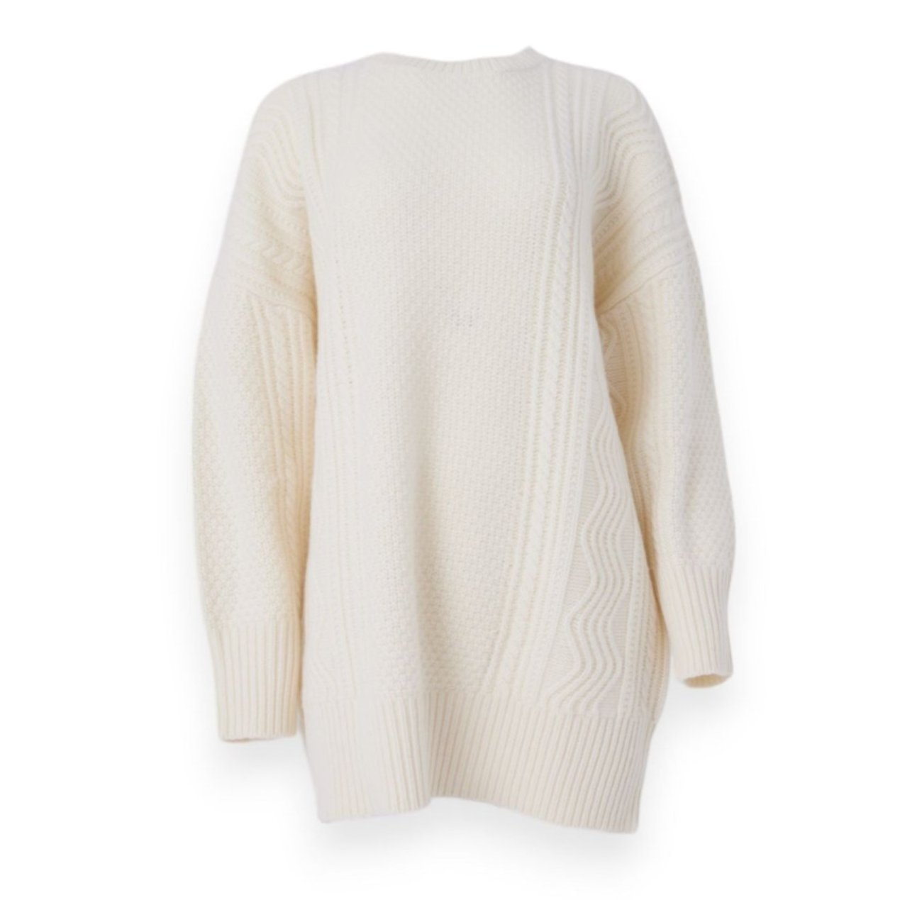 Long Sleeve Knit Dress | White