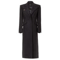 Wool Coat with Gold Accents