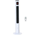 46'' Freestanding Tower Fan, 70° Oscillating Bladeless Standing Fan with 3 Speeds, White