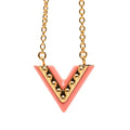 Gold Plated Resin Essential V Necklace
