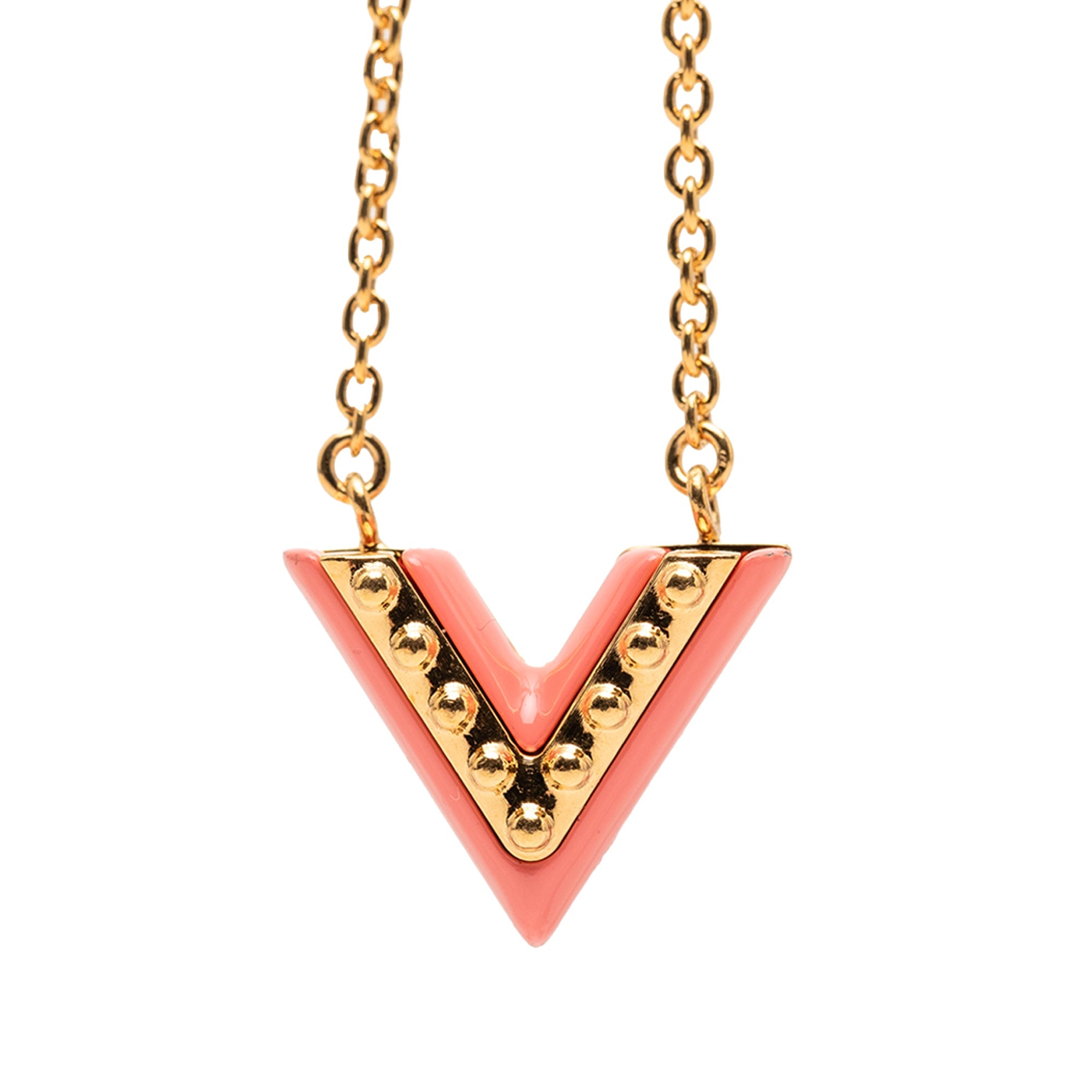 Gold Plated Resin Essential V Necklace