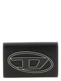 Diesel Logo-Embossed Leather Card Case — Black