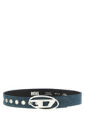 Diesel Denim-Covered Leather Belt — Teal