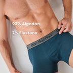 Don Algodon | Pack 6 Boxers Lisos y Rayas - Ajustables y cómodos para Uso Diario