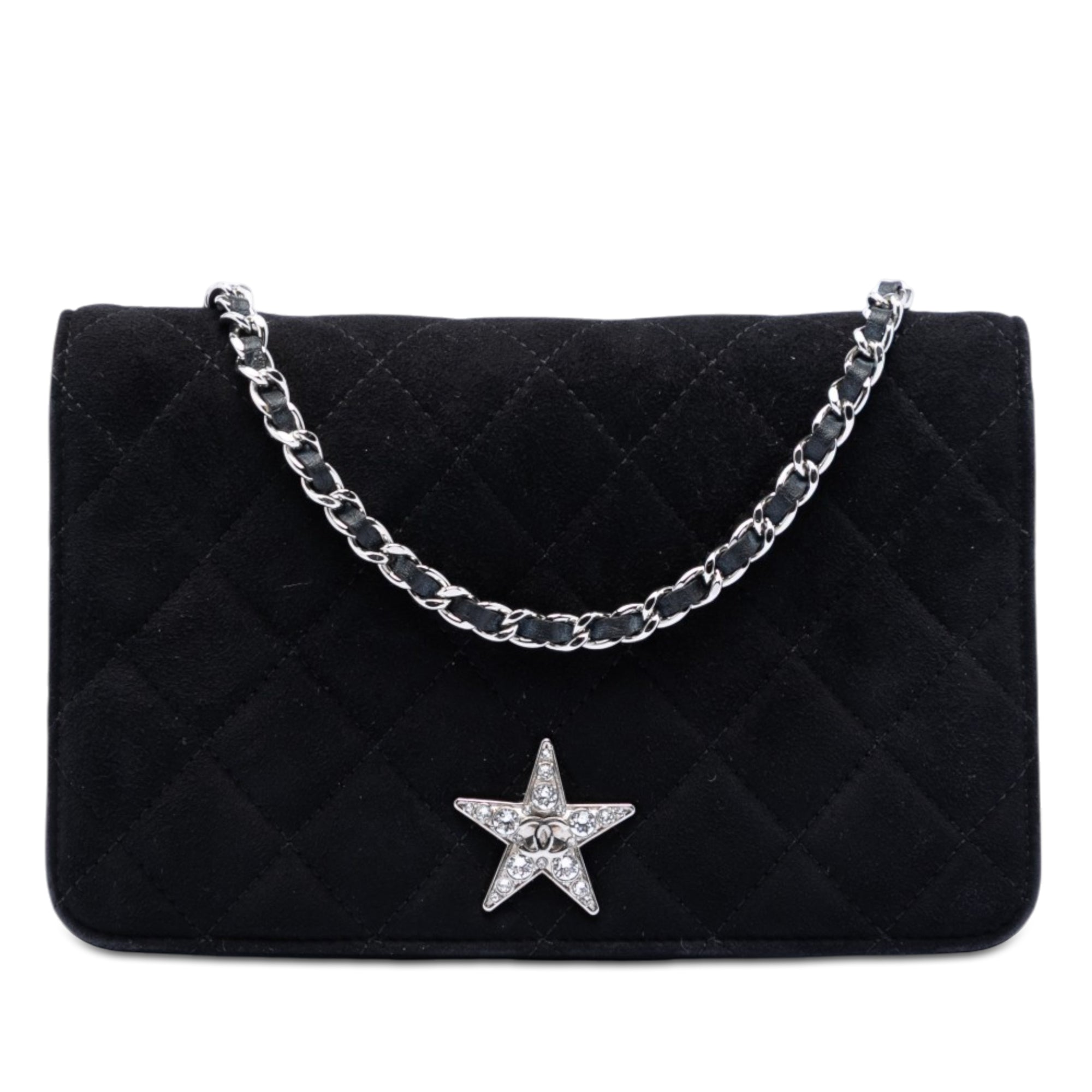Quilted Suede Cocostellar Wallet on Chain
