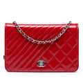 CC Quilted Patent Coco Boy Wallet On Chain