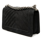 Old Medium Chevron Suede Boy Flap