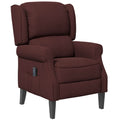Wingback Massage Recliner with Remote Control and Extendable Footrest Brown