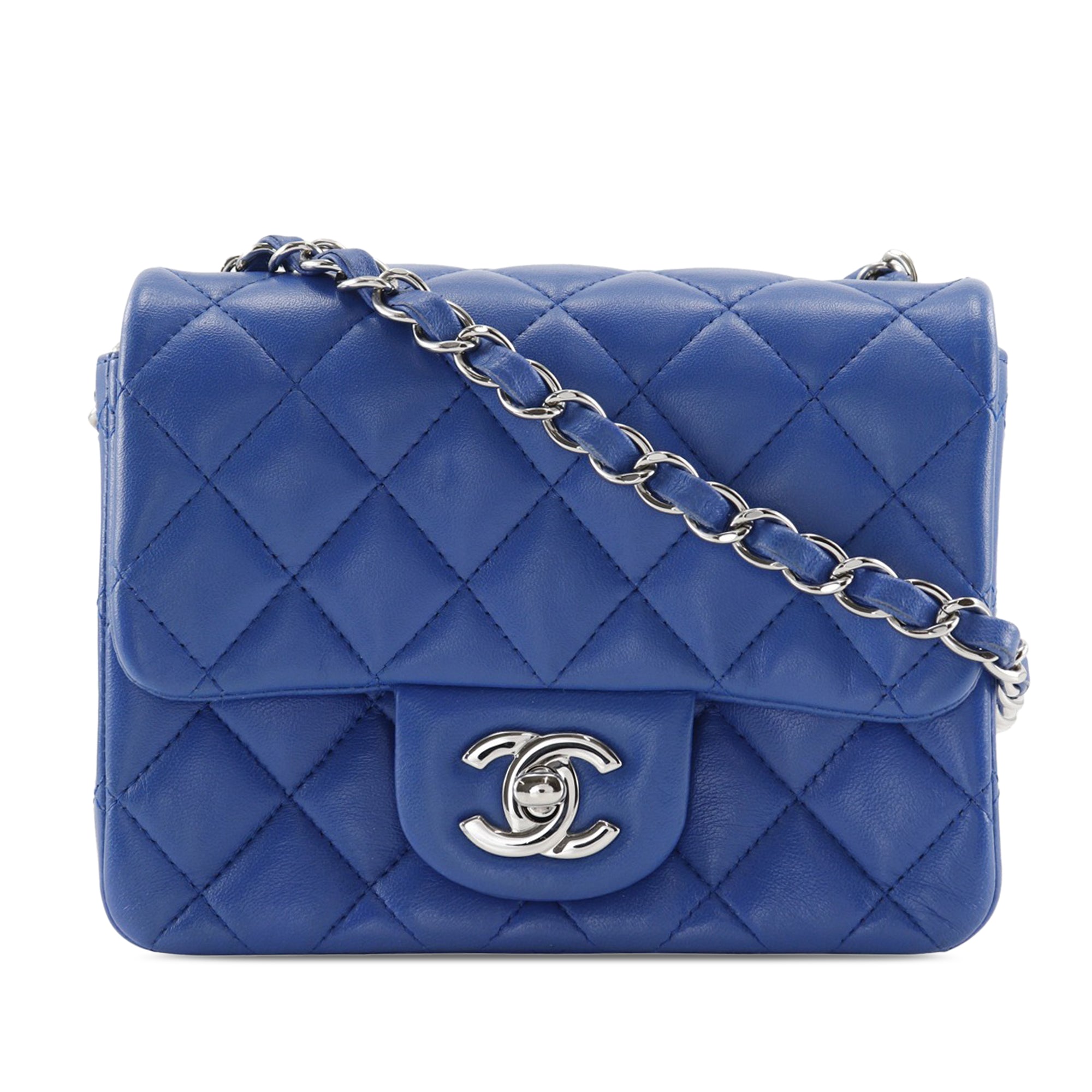 Mini Square Classic Lambskin Single Flap