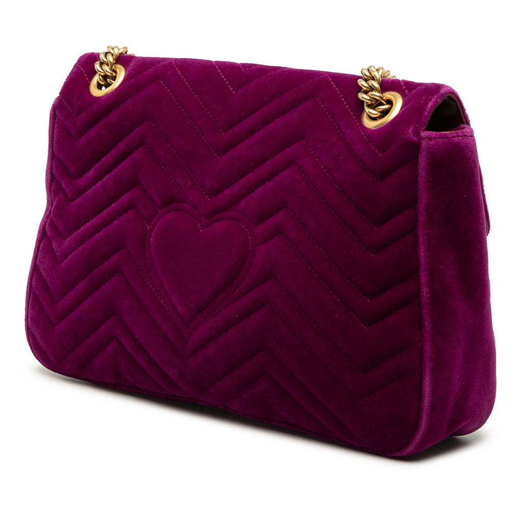 Large GG Marmont Embroidered Matelasse Velvet Loved Flap Crossbody
